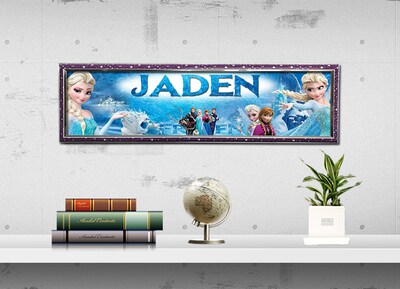 Frozen - Personalized Poster with Your Name, Birthday Banner, Custom Wall Décor, Wall Art, 1 - image2